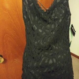 Black lace social dress